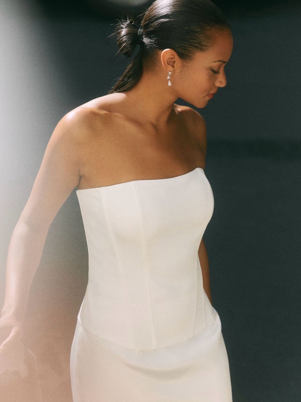 The Vienna Strapless Structured Corset Top by Mare Mare